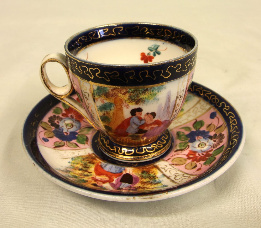 Pair of Pretty Small Cups & Saucers