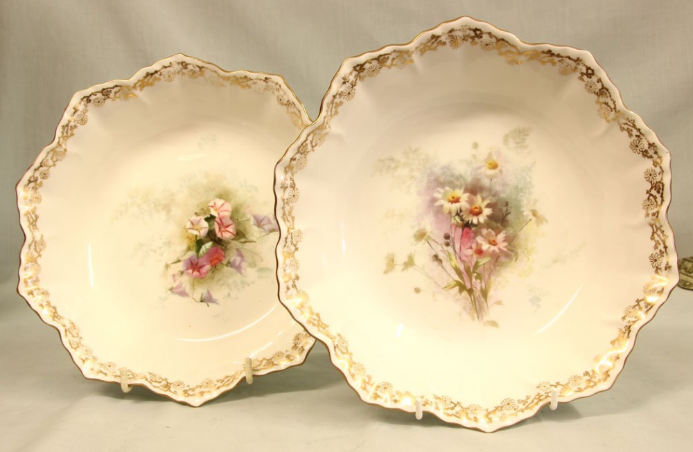 Pair Antique Doulton Bowls