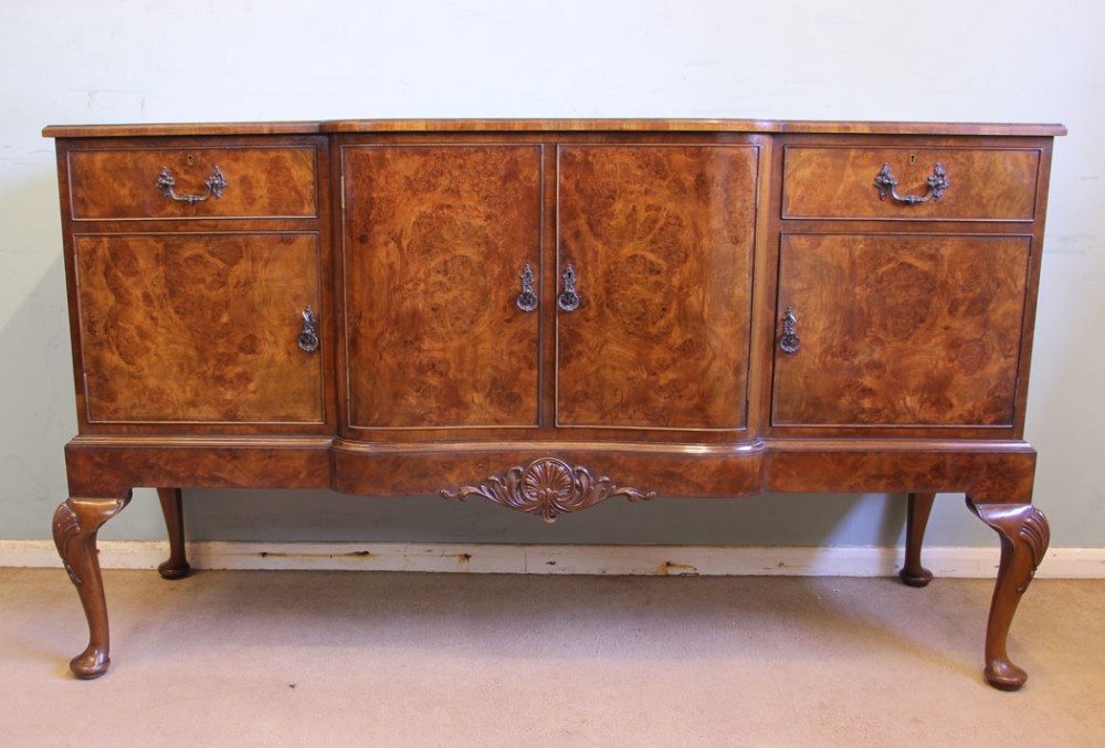Quality Antique Burr Walnut Sideboard