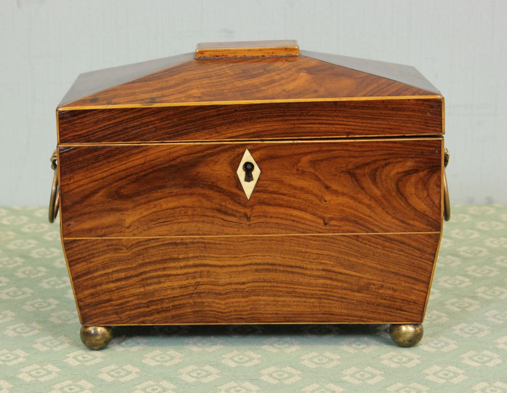Antique Rosewood Tea Caddy