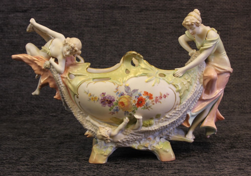 Antique Austrian Porcelain Figural Centrepiece