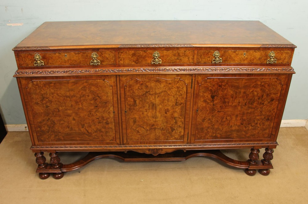 Quality Burr Walnut Sideboard Server 