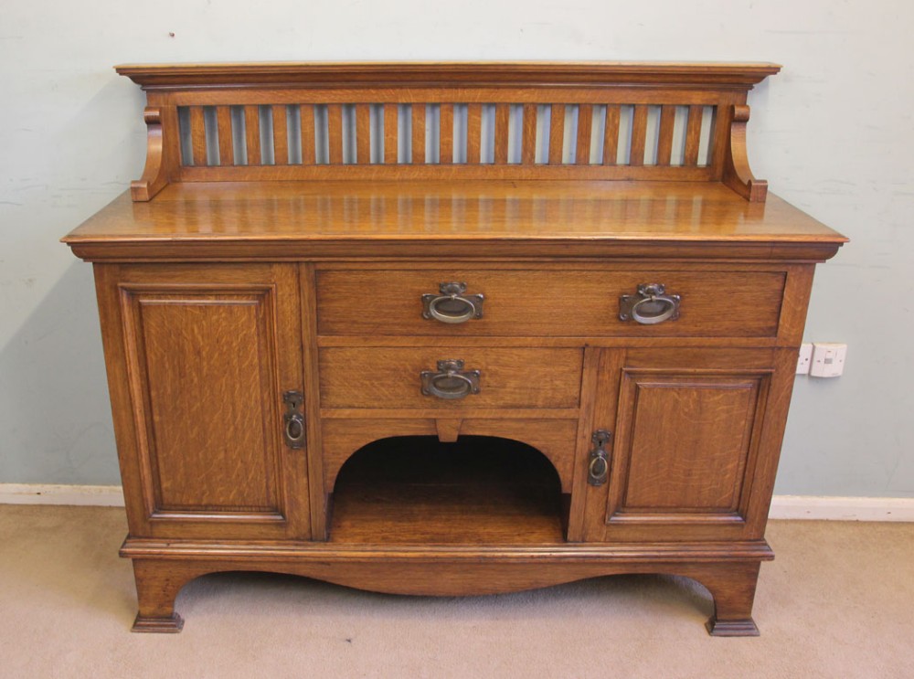 Antique Oak Arts Craft Sideboard Maple & Co