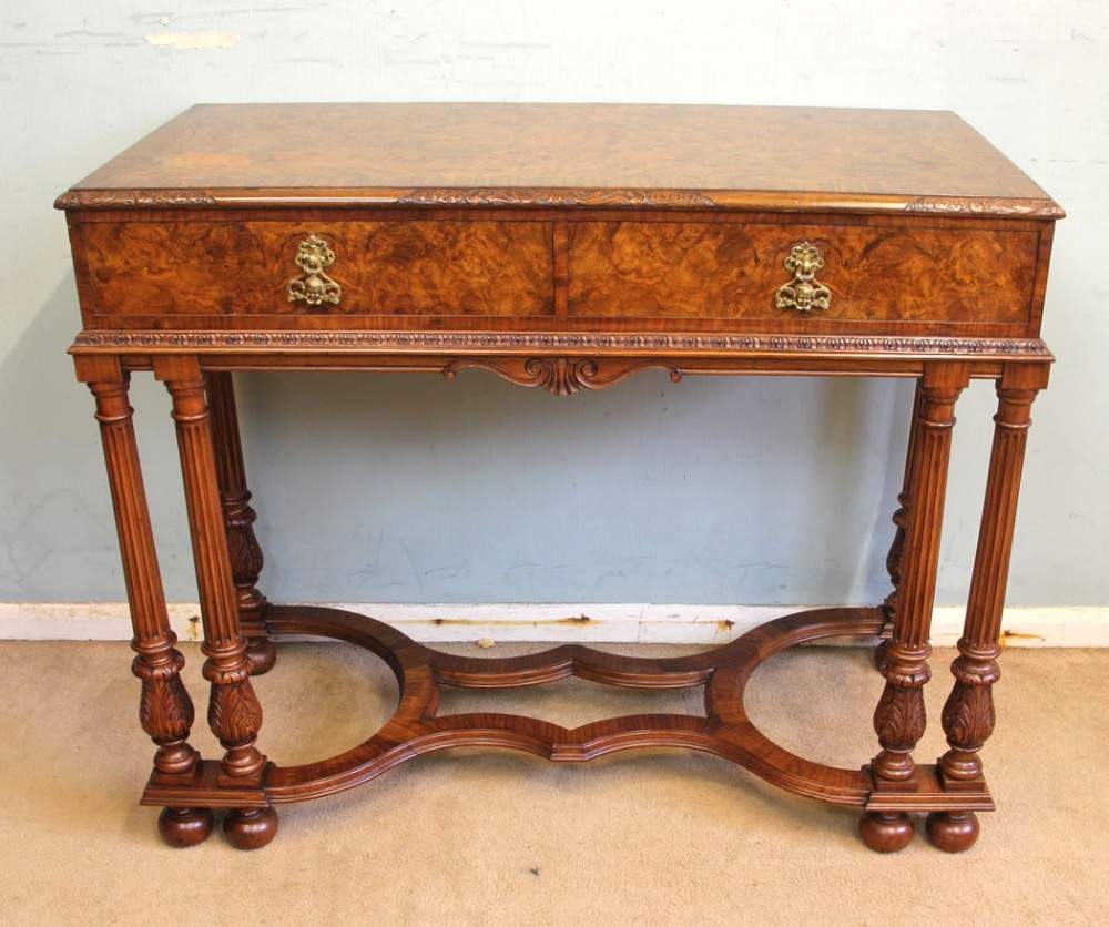 Antique Burr Walnut Side Table Maple & Co