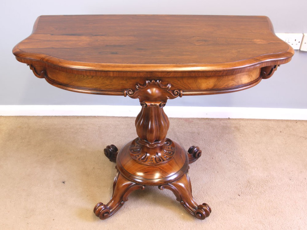 Fine Antique Victorian Rosewood Tea Games Side Table