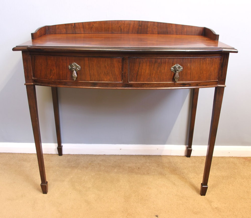 Antique Rosewood Shaped Front Side Table.