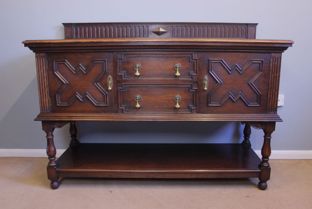 Quality Antique Oak Sideboard Dresser Base