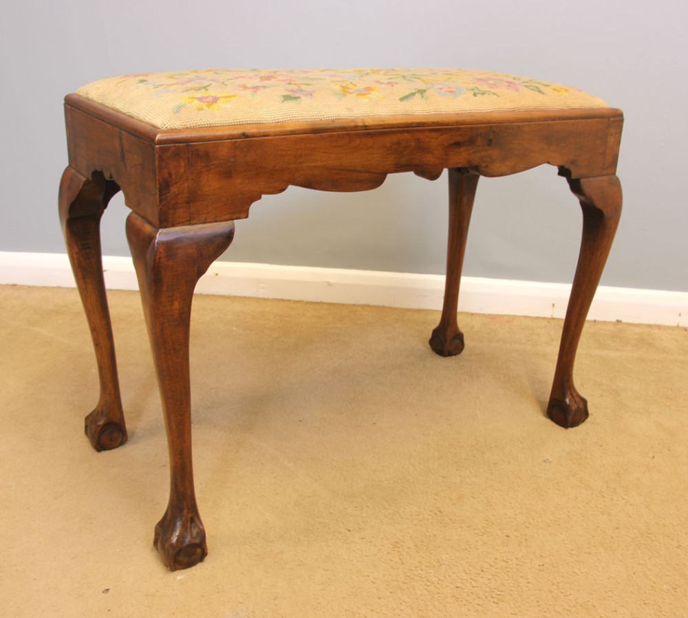 Antique Walnut Stool Dressing Table Stool