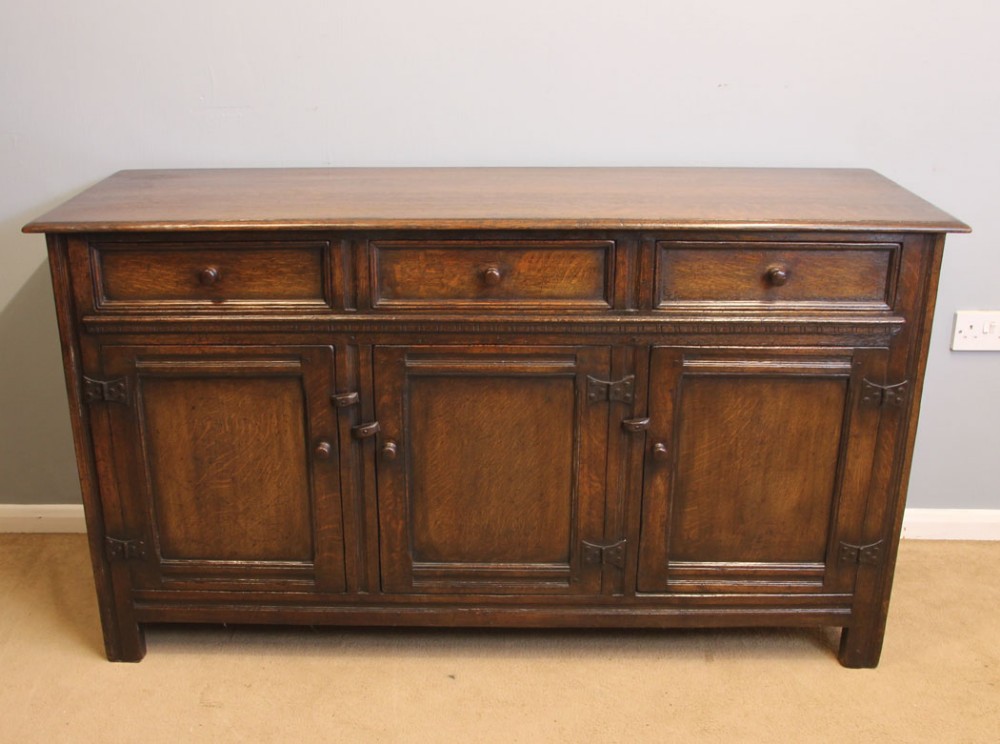 Antique Oak Dresser Base Sideboard. 