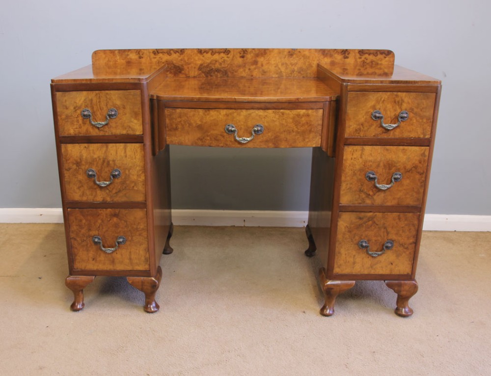 Antique Burr Walnut Dressing Table. 