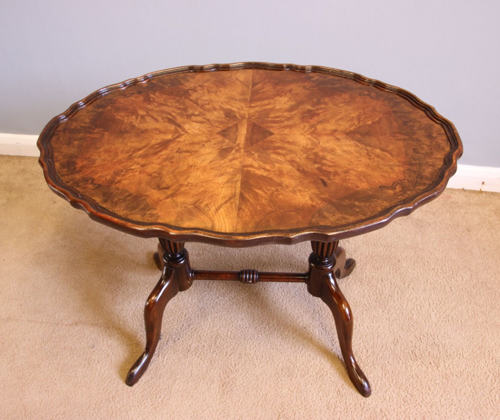 Figured Walnut Low Occasional Wine Table