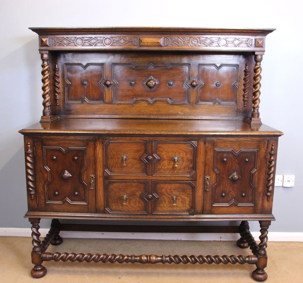 Edwardian Antique Oak Server Sideboard Dresser,