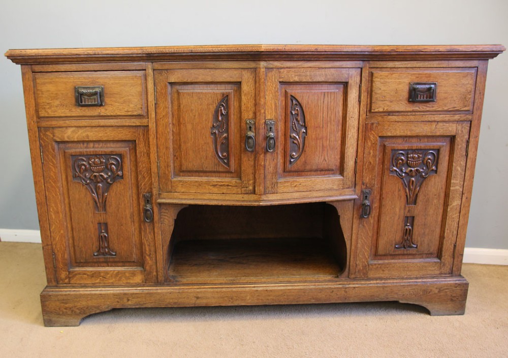 Antique Oak Arts & Crafts Sideboard Dresser Base