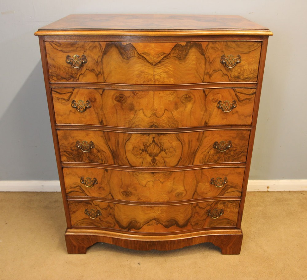 Antique Burr Walnut Chest of Drawers