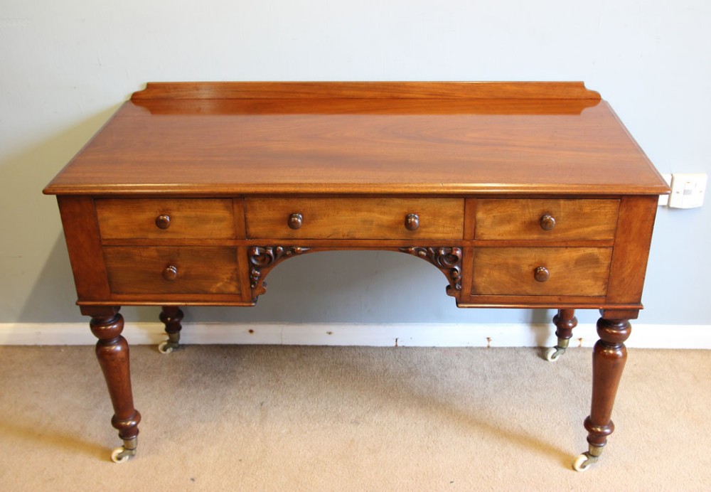 Antique Victorian Mahogany Dressing Table Writing Side Table