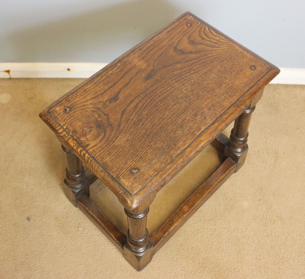 Antique Oak Joint Stool View VII