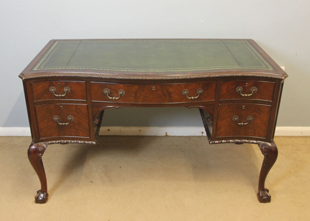 Antique Mahogany Knee Hole Writing Desk