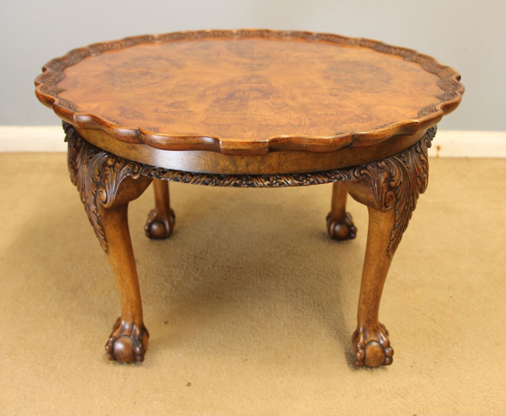 Low Burr Walnut Coffee Table