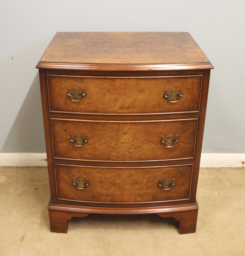 Antique Walnut Bedside Chest of Drawers View III