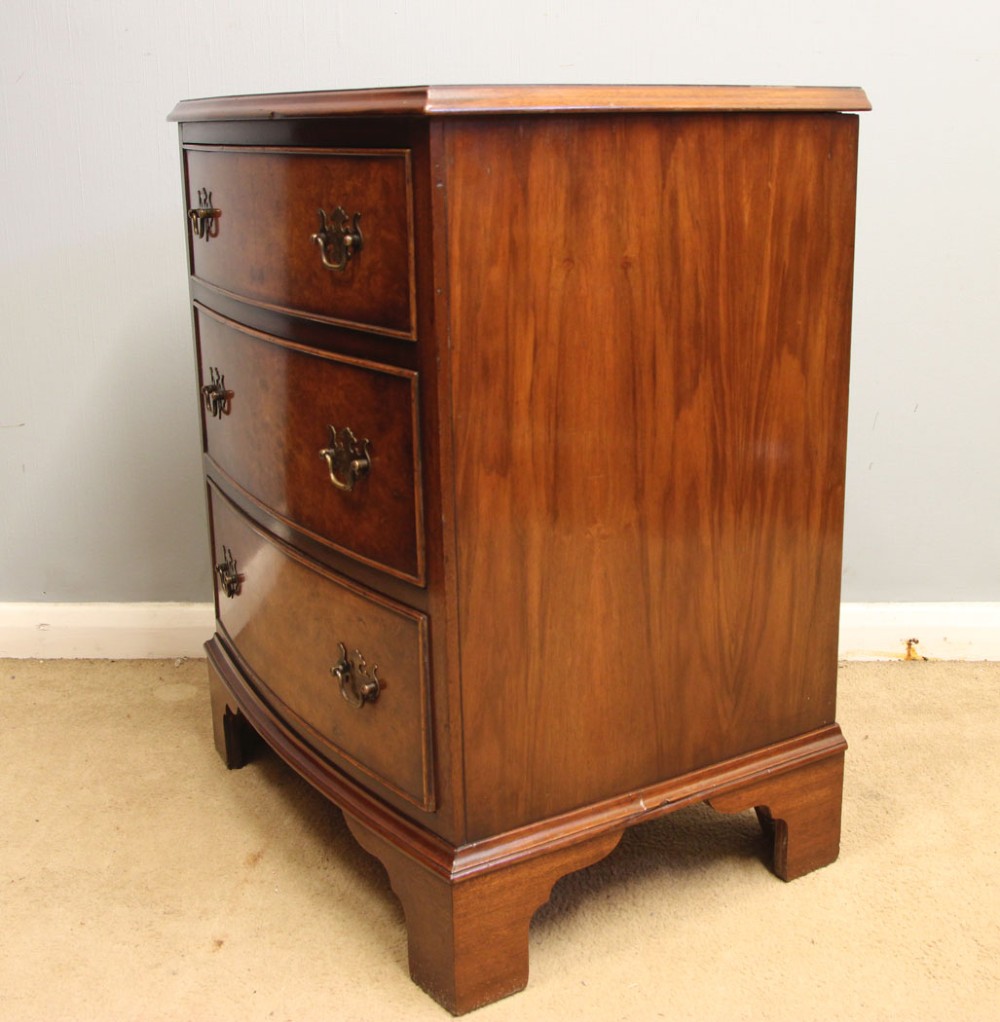Antique Walnut Bedside Chest of Drawers View VII