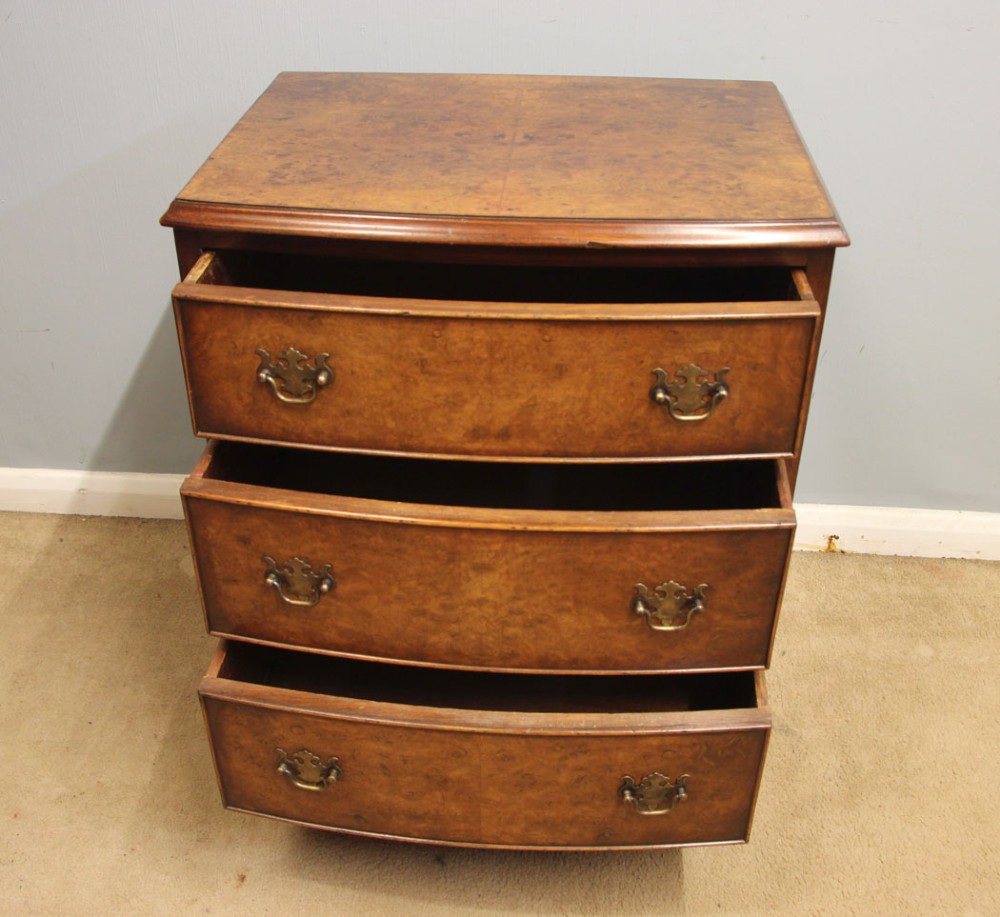 Antique Walnut Bedside Chest of Drawers View VIII