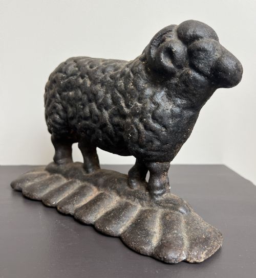 19TH CENTURY CAST IRON DOORSTOP RAM - ADDITIONAL PHOTO 7