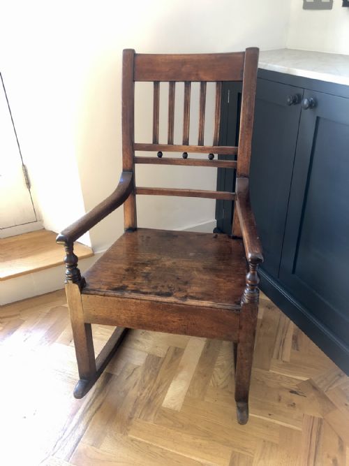 ANTIQUE GEORGIAN ROCKING CHAIR - ADDITIONAL PHOTO 1