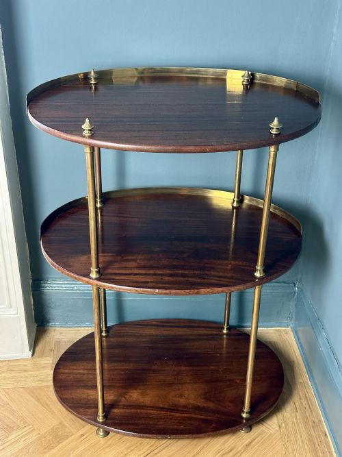 ANTIQUE MAHOGANY BRASS CAMPAIGN WASHSTAND CIRCA 1880 - ADDITIONAL PHOTO 1