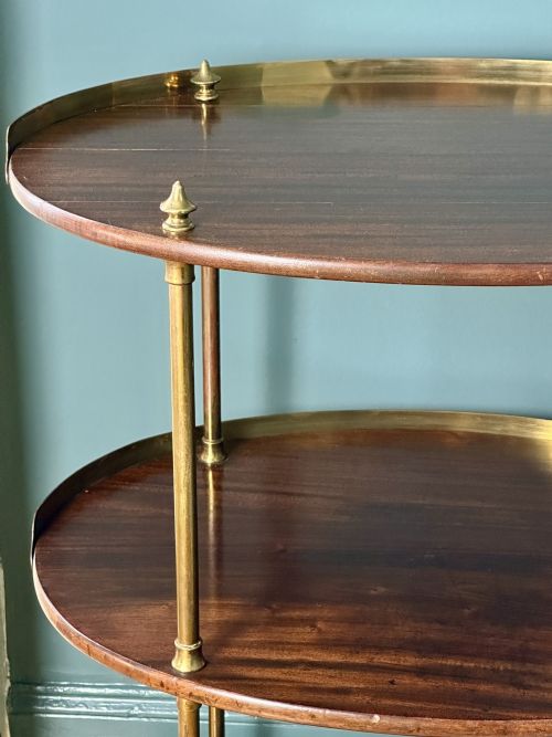 ANTIQUE MAHOGANY BRASS CAMPAIGN WASHSTAND CIRCA 1880 - ADDITIONAL PHOTO 2
