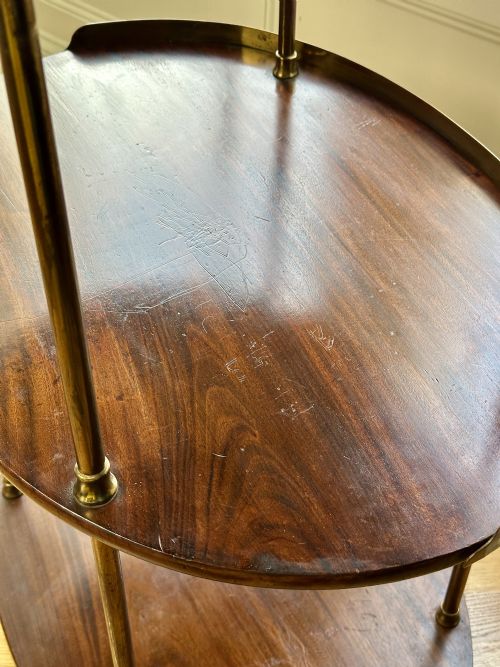 ANTIQUE MAHOGANY BRASS CAMPAIGN WASHSTAND CIRCA 1880 - ADDITIONAL PHOTO 4