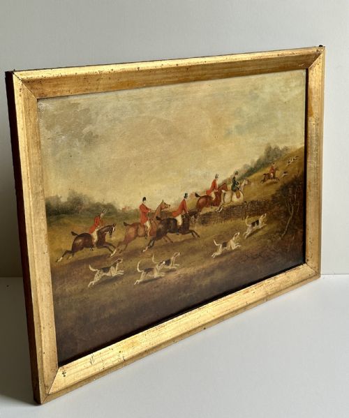 ENGLISH FOX HUNT WITH HORSES HOUNDS OIL PAINTINGBY PHILIP HENRY RIDEOUT 18501920 C1892 - ADDITIONAL PHOTO 1