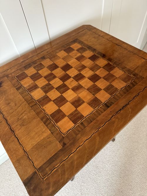 ANTIQUE FRENCH CHEQUERTOP GAMES TABLE - ADDITIONAL PHOTO 1