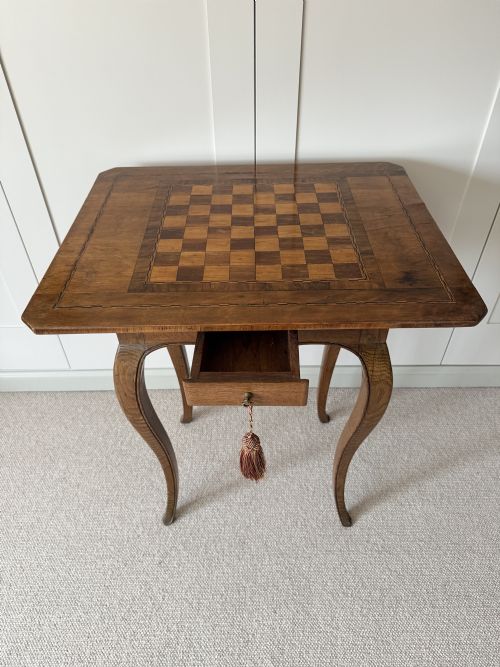 ANTIQUE FRENCH CHEQUERTOP GAMES TABLE - ADDITIONAL PHOTO 2