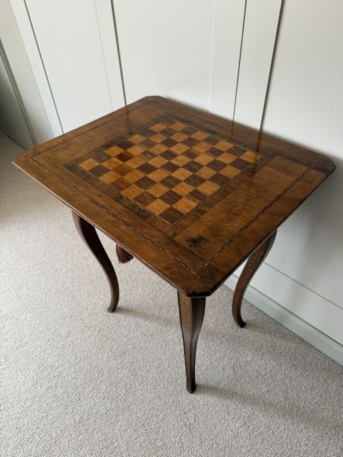 ANTIQUE FRENCH CHEQUERTOP GAMES TABLE - ADDITIONAL PHOTO 3