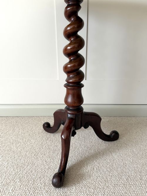 ANTIQUE MAHOGANY BARLEY TWIST SIDE TABLE - ADDITIONAL PHOTO 2
