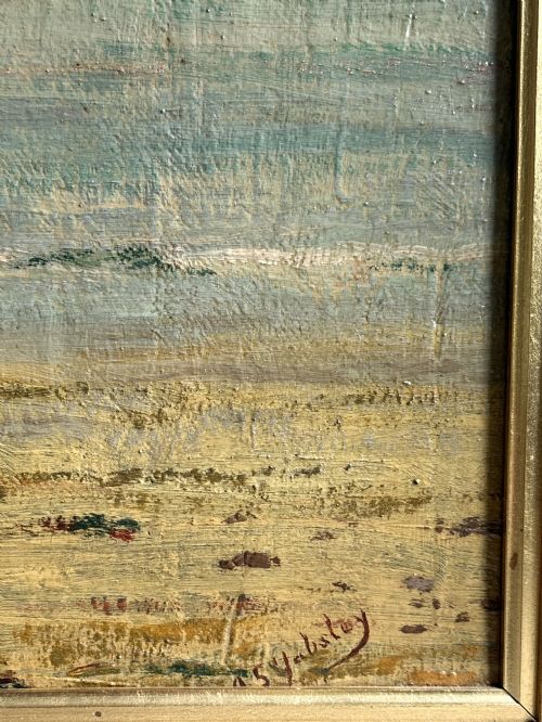 ST IVES SCHOOL OIL PORTHMEOR BEACH 1924 SIGNED EXHIBITED - ADDITIONAL PHOTO 5