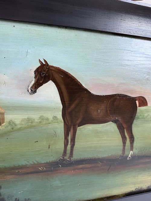18TH CENTURY HORSE PAINTING OIL ON PINE PANEL SIGNED W WILLIAMS PINXIT 1791 ATTRIBUTED WILLIAM WILLIAMS 17271791 - ADDITIONAL PHOTO 6