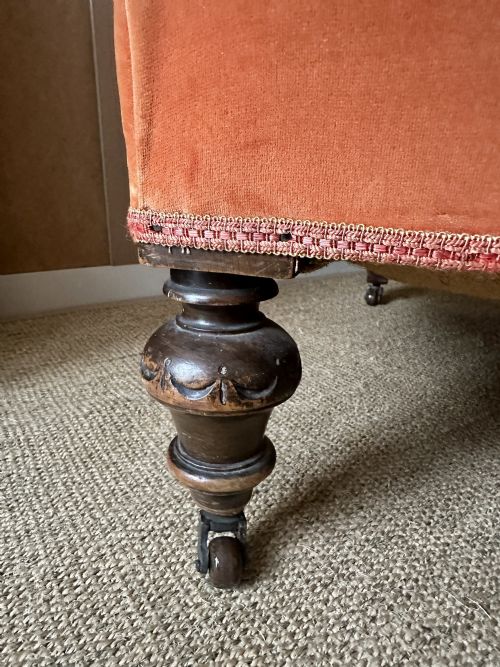 19TH CENTURY HOWARD STYLE OPEN ARMCHAIR - ADDITIONAL PHOTO 4