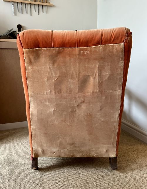 19TH CENTURY HOWARD STYLE OPEN ARMCHAIR - ADDITIONAL PHOTO 5