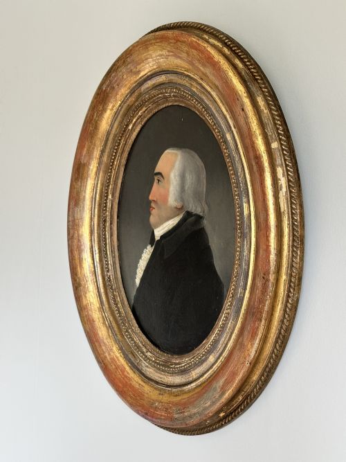 18TH C NAIVE PORTRAIT OF A GENTLEMAN OIL ON PANEL CIRCA 1780 - ADDITIONAL PHOTO 1