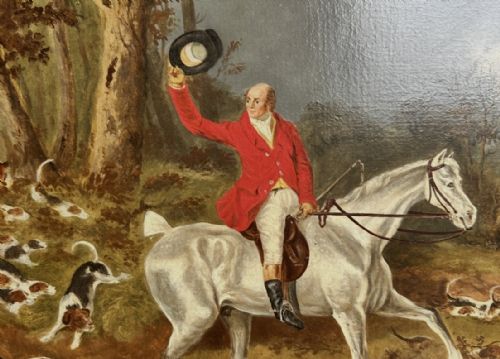19TH CENTURY ENGLISH FOX HUNTING SCENE OIL ON CANVAS IN THE MANNER OF FRANCIS CALCRAFT TURNER - ADDITIONAL PHOTO 2