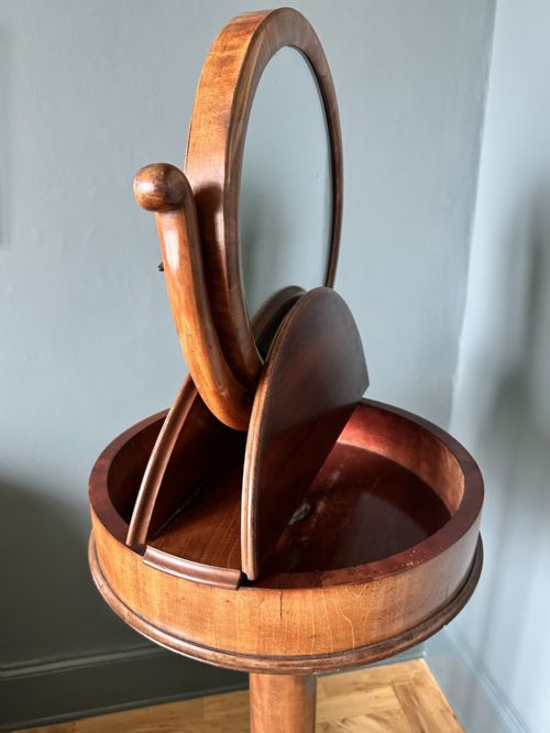 ANTIQUE GEORGIAN MAHOGANY SHAVING STAND - ADDITIONAL PHOTO 2
