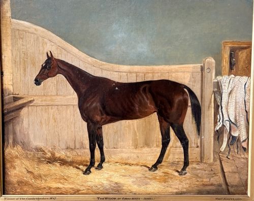 THOMAS WALKER BRETLAND 18021874 SPORTING HORSE PORTRAIT OIL PAINTING OF CAMBRIDGESHIRE 1847 WINNER - ADDITIONAL PHOTO 1