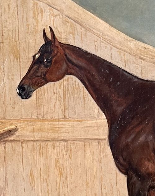 THOMAS WALKER BRETLAND 18021874 SPORTING HORSE PORTRAIT OIL PAINTING OF CAMBRIDGESHIRE 1847 WINNER - ADDITIONAL PHOTO 2