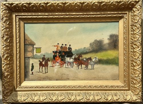 PAIR OF EDWARDIAN COACHING OILS BY PHILIP RIDEOUT BRITISH 18601920 - ADDITIONAL PHOTO 1