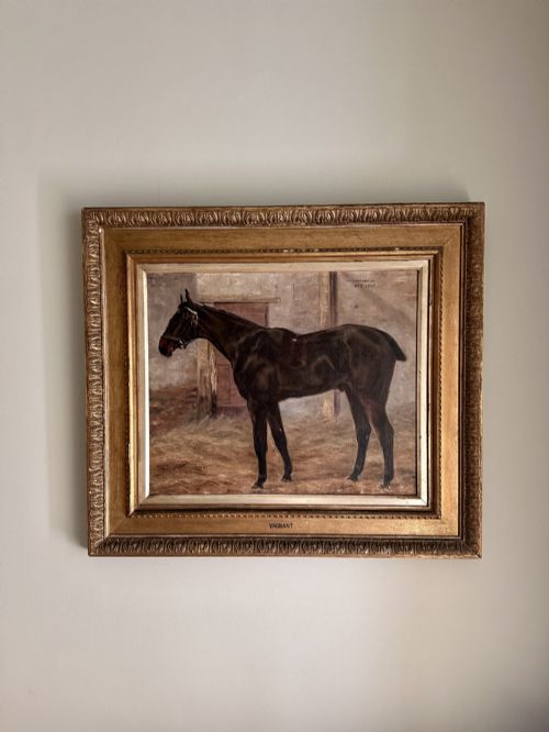 MAGNIFICENT 19TH C EQUINE PORTRAIT OF VAGRANT BY FRED FITZPATRICK DATED 1896 PROVENANCE TO REGINALD HERBERT SPENCE'S GALLERY DUBLIN