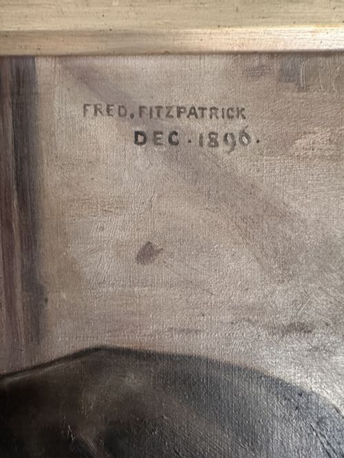 MAGNIFICENT 19TH C EQUINE PORTRAIT OF VAGRANT BY FRED FITZPATRICK DATED 1896 PROVENANCE TO REGINALD HERBERT SPENCE'S GALLERY DUBLIN - ADDITIONAL PHOTO 4