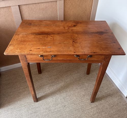 ANTIQUE PINE SIDE TABLE - ADDITIONAL PHOTO 1