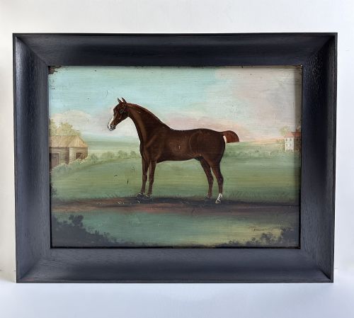 Equestrian Portrait of a Chestnut Stallion – Attributed to William Williams of Norwich (Fl. 1758–1797)