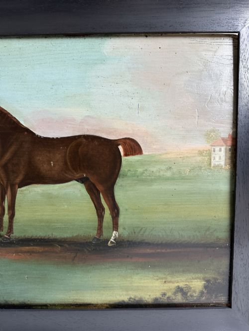 fig 4. Equestrian Portrait of a Chestnut Stallion – Attributed to William Williams of Norwich (fl. 1758–1797)